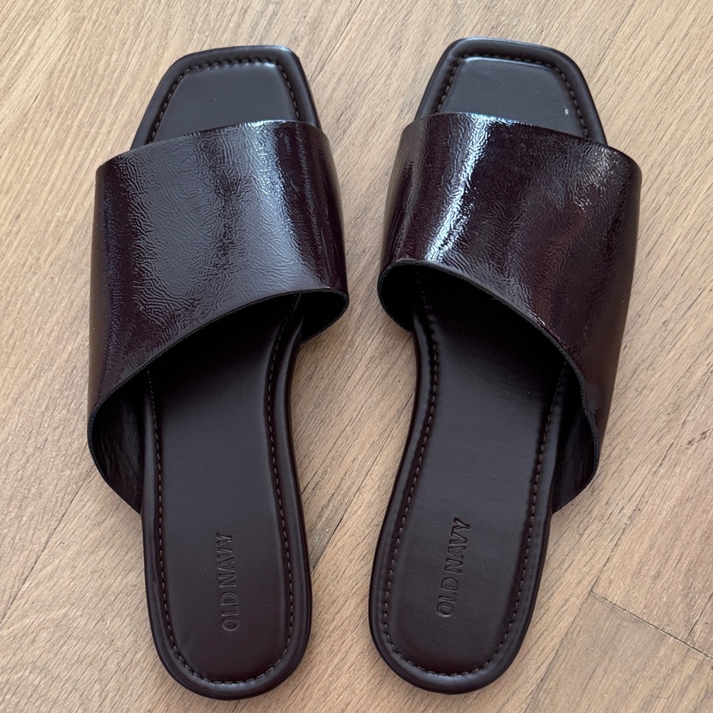 Old Navy Women's Dark Brown Slide Sandals